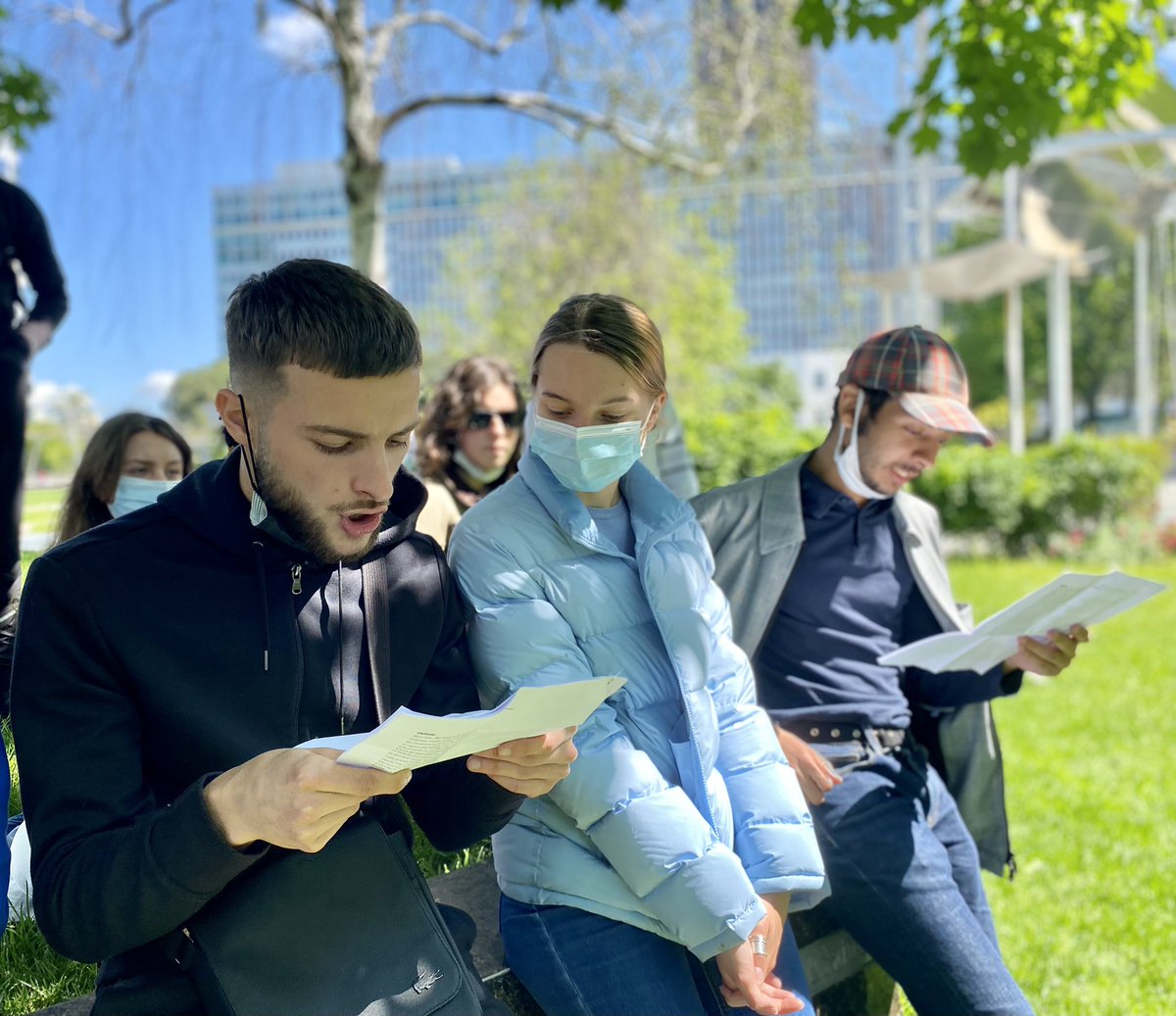 Lecture de la première scène du #Misanthrope de #Moliere pour la promotion Mohamed MEGREZ et les étudiants stagiaires de <a href="/sciencespo/">Sciences Po</a>