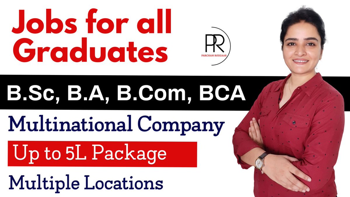 PRozgaar's tweet photo. Watch the full video now on Parcham Rozgaar YouTube Channel.

Session by Ma'am Richa, where she has discussed about the JOBS FOR GRADUATES 

Link - https://t.co/9GonCSzSpr
Check out the video description box to get all the important links for job application etc. https://t.co/4ClJz9QuOt