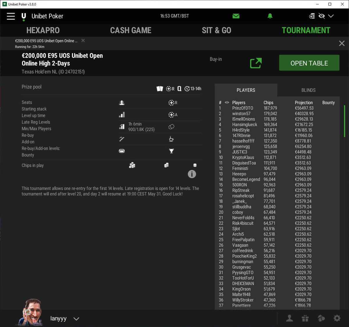 Approaching the bubble of all FOUR day 2's including the Unibet Open €1,100 Main Event.

Could be a big day!

Twitch.tv/iansimpsonpoker

#Poker #twitchpoker #BeGambleAware #ad