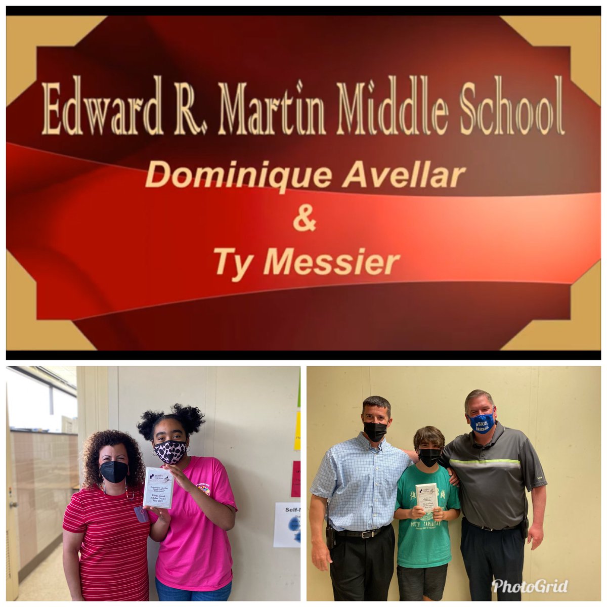 BillBlackRI's tweet photo. Congratulations to 8th grade students Dominique Avellar and Ty Messier for being awarded the RIMLE Award.
Congratulations to Ty and Dominique!!! Thank you and your families for making us proud!
GO WILDCATS!!! @sandy_forand @Messier_EP @MartinWildcats https://t.co/ZSck0EtZqT