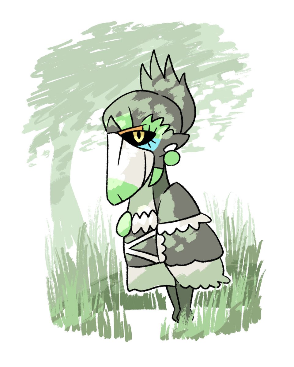 solo colored sclera beak full body standing grass bird  illustration images