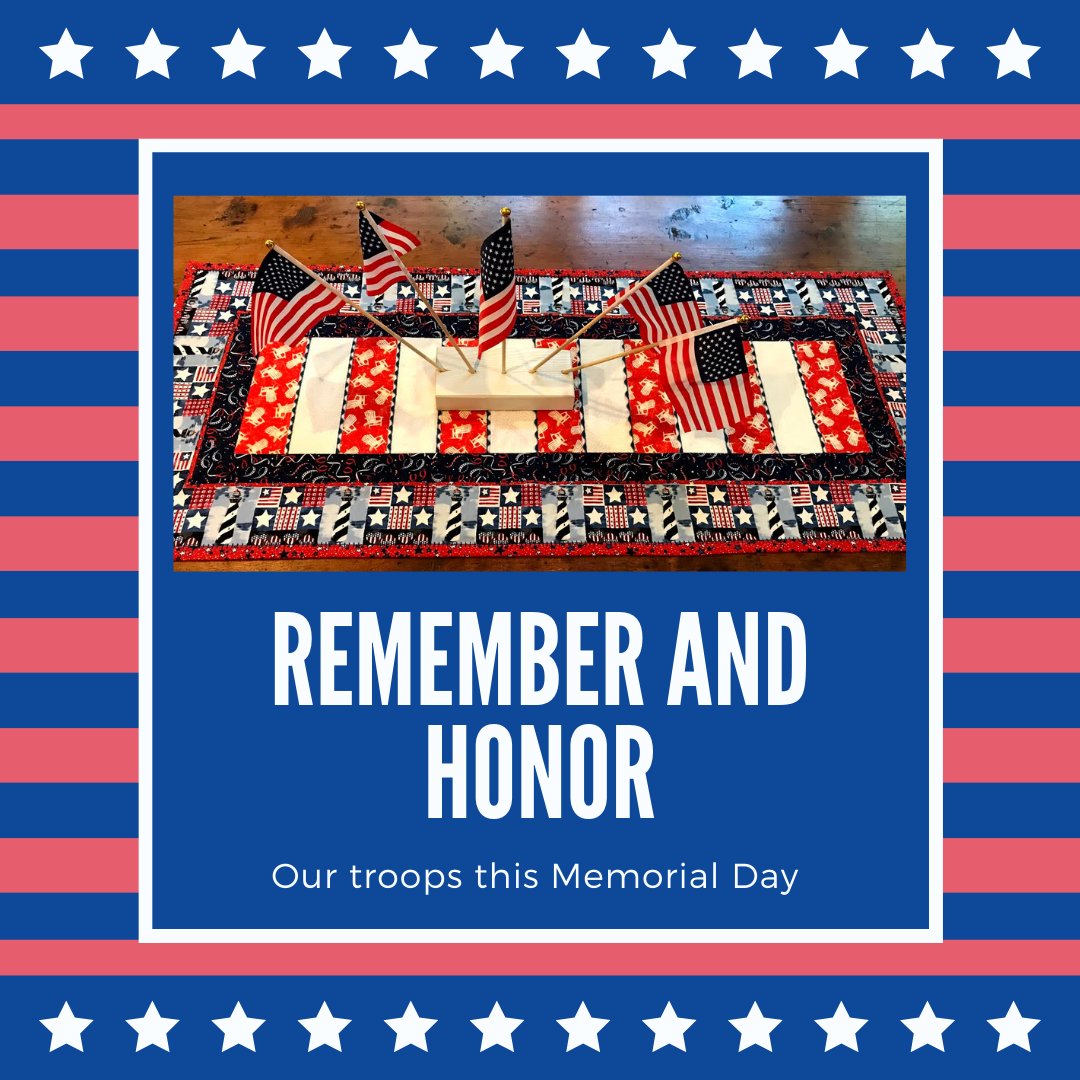 GailPatrice's tweet photo. Looking for a new summer project? My table runner pattern is 10% off through tomorrow, June 1st!  https://t.co/dZ1HVnSVGx Use code "thankyou" at checkout

Thank you to those who are currently serving, have served, and those who gave their lives to protect our country.🇺🇸 https://t.co/cY7L8WilsD