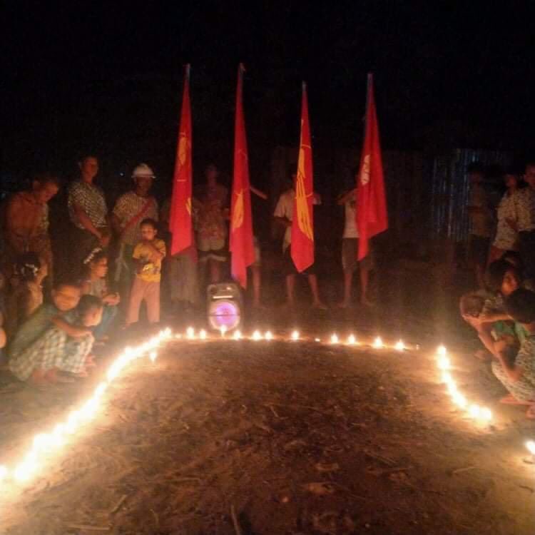 ppmmftjjk's tweet photo. A candlelight anti-military dictatorship night strike was staged in #RaungTawHtone Village, #Monywa Township tonight. #WhatsHappeningInMyanmar #May31Coup #MilkTeaAlliance https://t.co/33yYTxBbwl