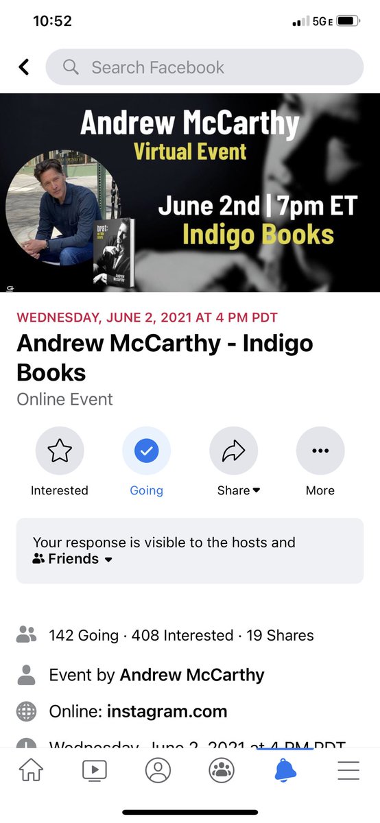 RebeccaNoe12's tweet image. Just got a reminder on my phone of @AndrewTMcCarthy event on @chaptersindigo @instagram #countingdown #intellectuallystimulating #likeidforget #june2nd7pmet4pmpt