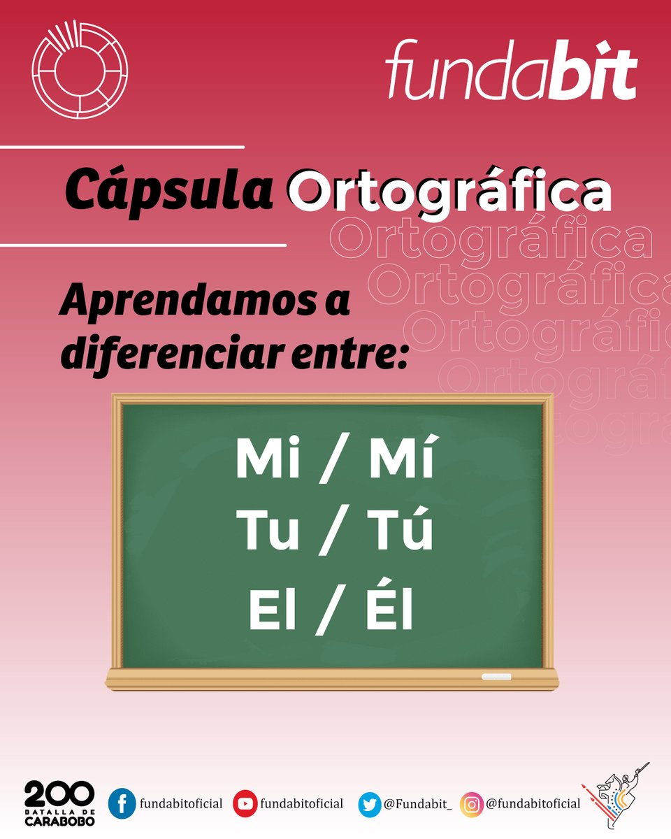 ¡Aprendamos a diferenciar las siguientes palabras!

¡Aquí te lo explicamos!

instagram.com/fundabitoficia…

#SomosFundabit
#CapsulaOrtográfica
