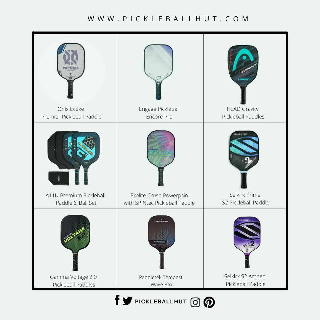 PickleballHut's tweet photo. Choosing the right pickleball paddle can be difficult even for the most experienced of players. 

When it comes down to it, though, choosing a paddle can be as easy as determining your preference about four paddle characteristics: composition, weight, grip, and size/shape. https://t.co/XujJH4wLnH