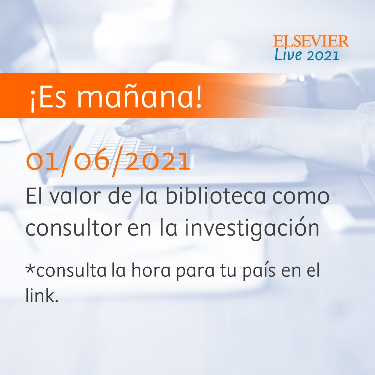 ElsevierLatam's tweet photo. Mejores prácticas de la participación de la biblioteca en los procesos de investigación 😉
🔗 Inscripción en https://t.co/1xudI2Ndfe
#bibliotecadeinvestigación #investigadores #bibliotecavirtual #consultordeinvestigación #elsevierlive #elsevierlive2021 https://t.co/6iP6fchzOP