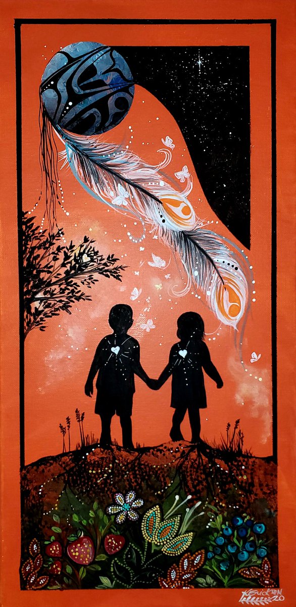 KarenEr57470396's tweet photo. #215children Just Sharing. I love painting, sharing and telling stories through my artwork. This was definitely a heartfelt piece of work 🧡 https://t.co/yWQQBq3Biu