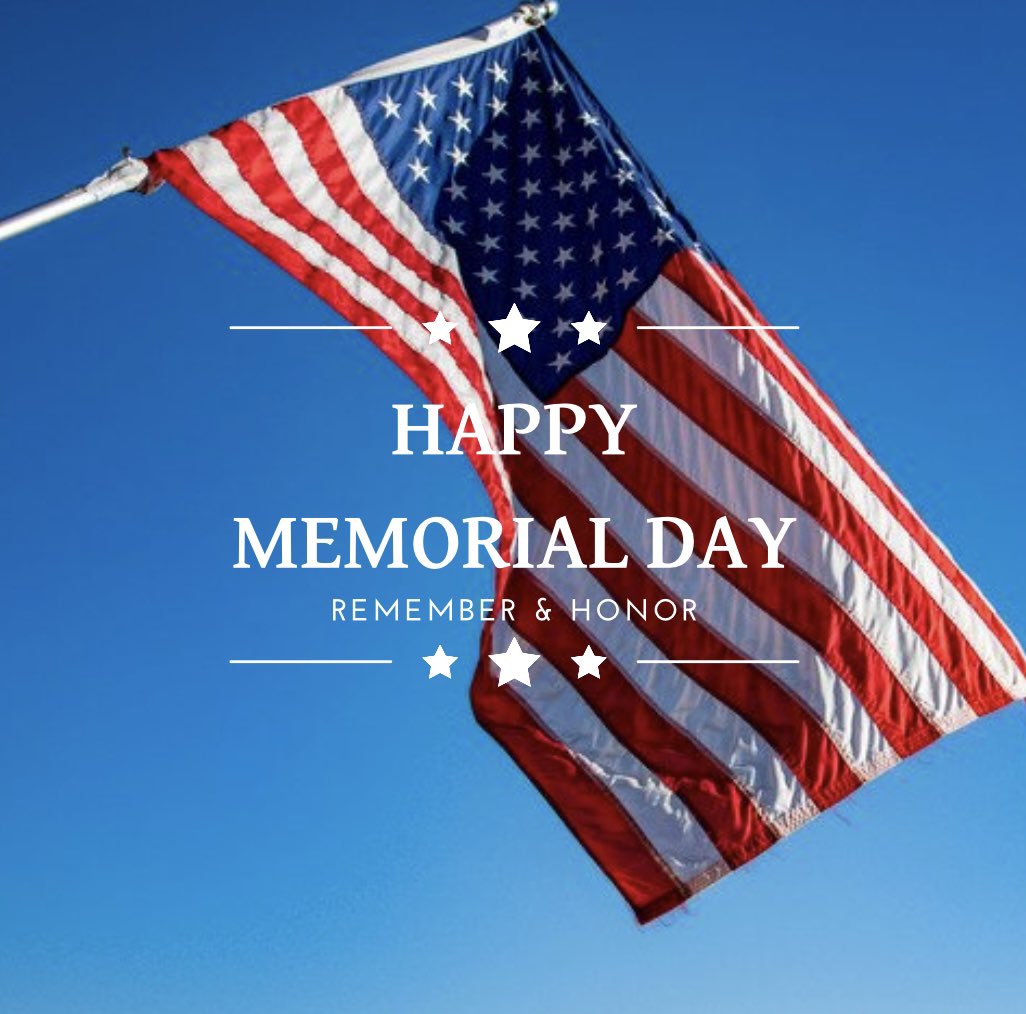 Today we honor and remember those who gave the ultimate sacrifice. Thank you. #MemorialDay #Memorial