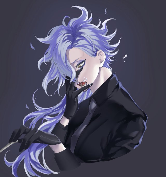 なんも考えないで描いたら厨二ポーズしながらケーキ食うイデになっちゃった🤣🤣 