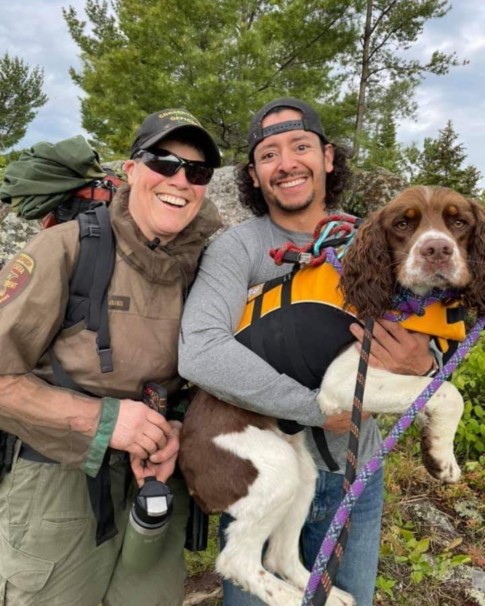 WTIPradio's tweet photo. Conservation officer rescues dog after it falls off a cliff on the Superior Hiking Trail. More here: https://t.co/s9aFRrT3vV #WTIP #LocalRadio https://t.co/qkPVkxtHgm