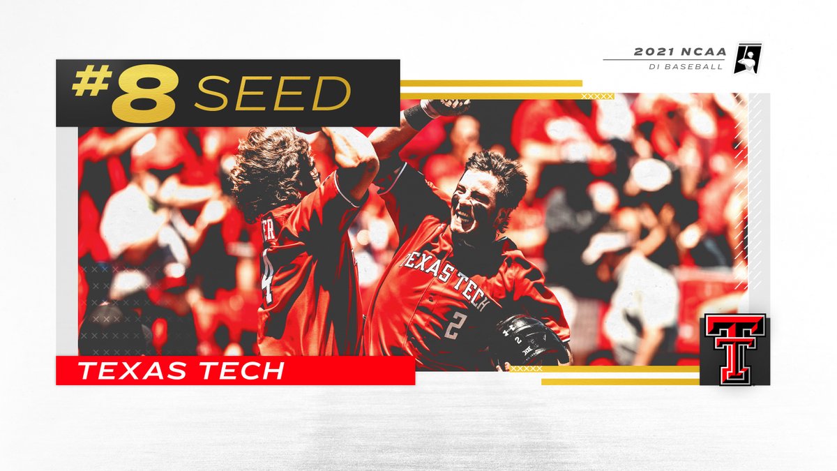 NCAABaseball's tweet photo. #8 NATIONAL SEED

⚾️  @TTU_Baseball ⚾️

#RoadToOmaha https://t.co/qgkqv0hXpk