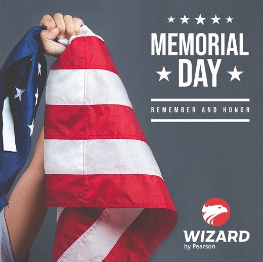 WizardPracaSeca's tweet photo. Sabia? O Memorial Day homenageia todos os militares americanos que morreram a serviço do governo americano nas Forças Armadas do país, nesta data é comum famílias dos militares fazerem visitas a memoriais de guerra e também a cemitérios militares. #MemorialDay #wizardpracaseca https://t.co/fHjKNlcgn8