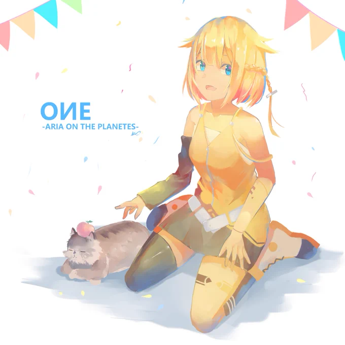 Happy children's Day!🎉
やっとこれを使う機会ができました~#毎月1日はONEちゃんの日 😊
#OИE #ONE #CeVIO  #ARIA #イラスト 