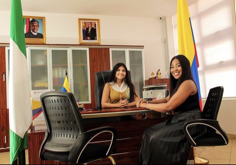 mariceljammal's tweet photo. I had a pleasure hosting @EricaNlewedim in my office to discuss on ways of improving Nigeria and Colombia’s collaboration in the Entertainment Industry. https://t.co/iRopOSB6T4