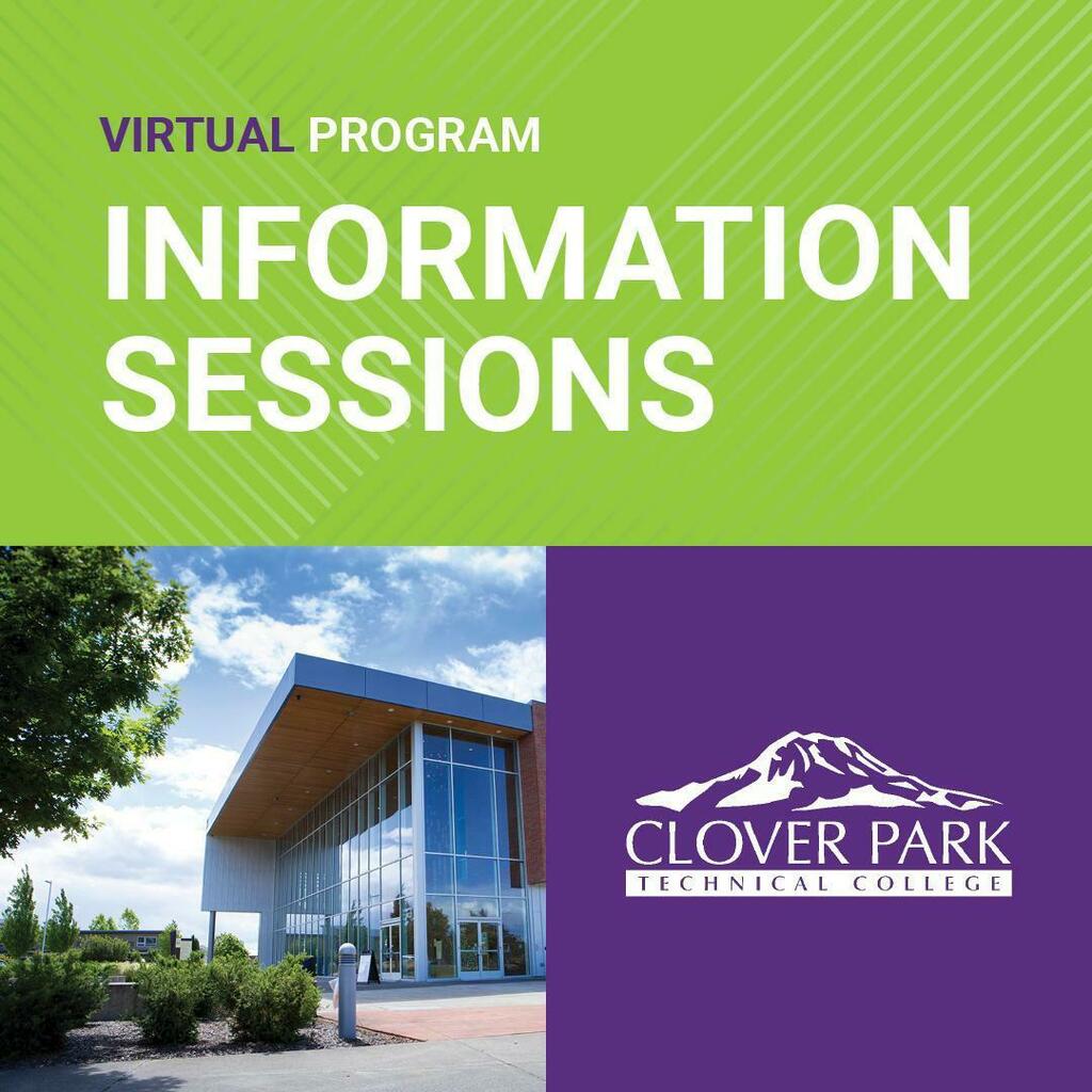 CloverParkTech's tweet photo. Considering a career change? Get the education you need. Learn about your options at our next virtual Program Info Session, Wednesday, June 9 at 3pm. https://t.co/JQfKZhxbL3 https://t.co/2NRNghaZw9 https://t.co/qApJ1cwnF6
