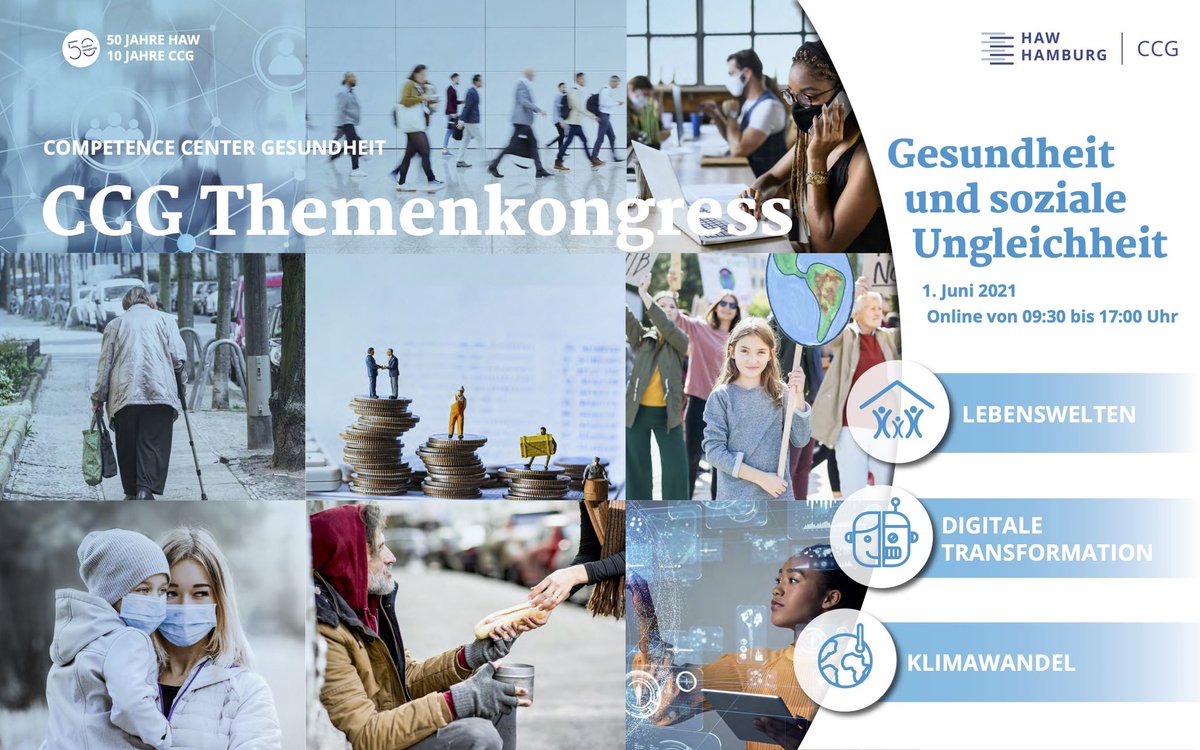 #reminder ‼️
Die aktuellen Megathemen COVID19-Pandemie, Klimawandel und digitale Transformation sind Thema dieses Themenkongresses. #moderatorin #hybridevent #kerstinmichaelis #michaelismedia #hamburg #themenkongress #ccg 
#gesundheitundsozialeungleichheit #ccgthemenkongress2021