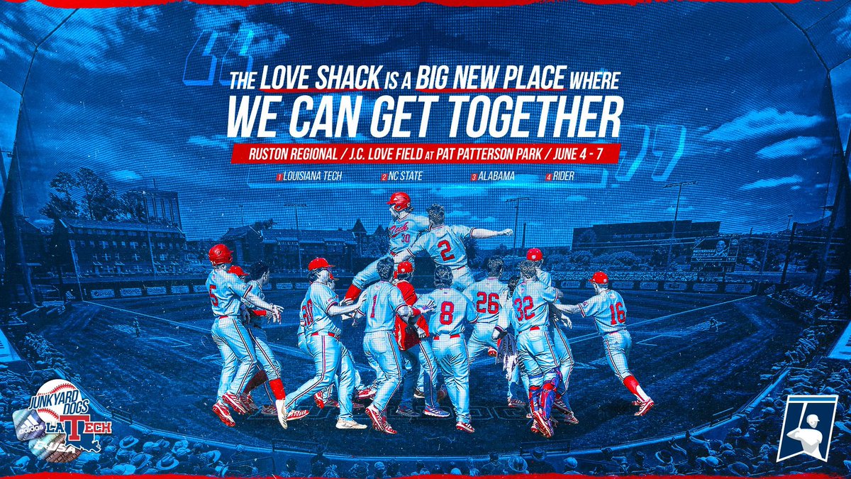 LATechBSB's tweet photo. The bracket is SET 😎

#JunkyardDogs 🦴 https://t.co/bXHYJO6RL3