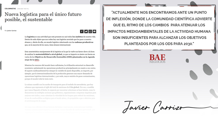 javiercarrizook's tweet photo. Les comparto mi columna para @BAENegocios en la que reflexiono sobre el rol clave de la logística al momento de analizar la sustentabilidad a nivel global.
Los invito a leer la nota completa en: https://t.co/aOdkj9hJGc
#LogisticaSustentable #Comex #LogComex #JavierCarrizo https://t.co/DeUkAvGoMH