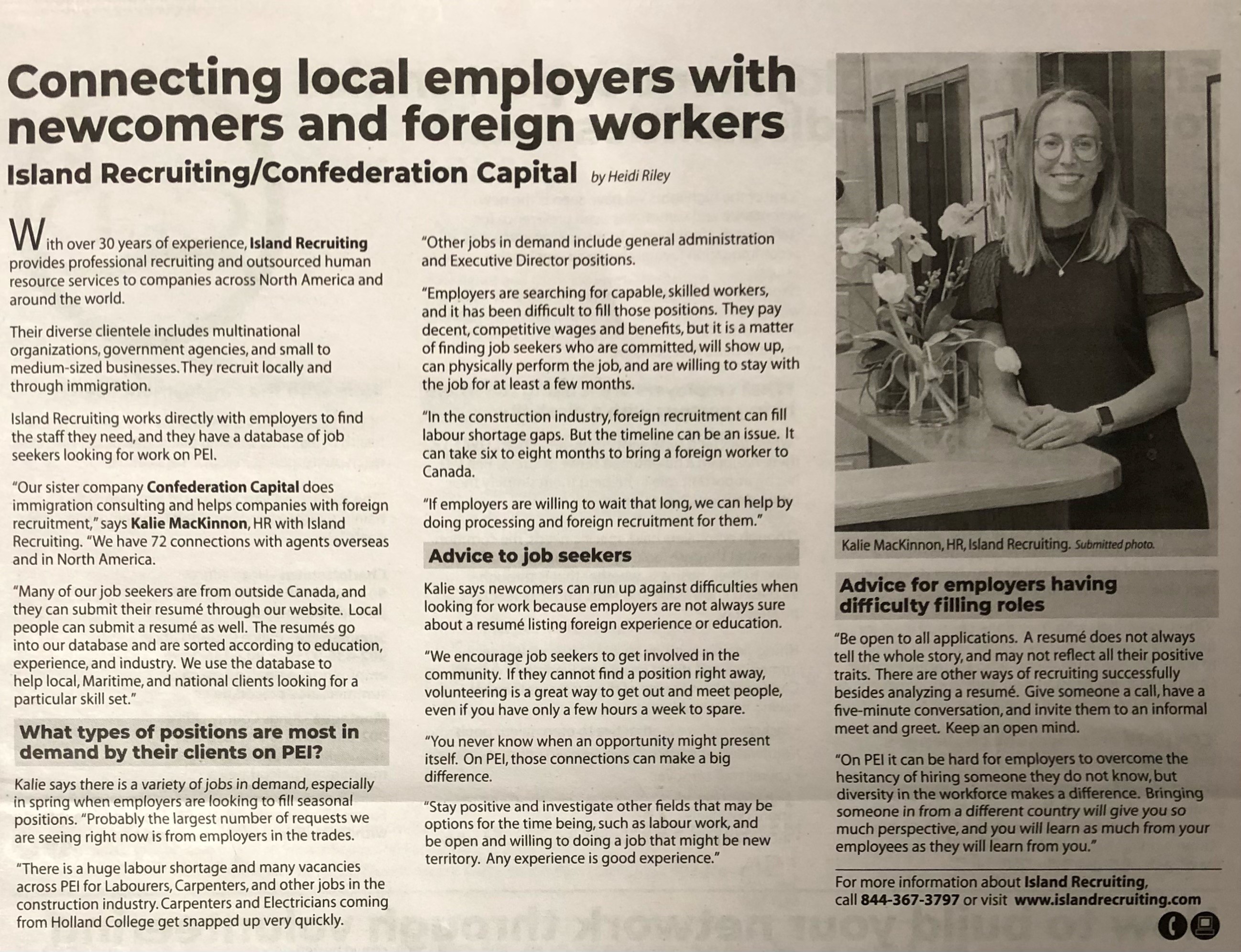 Confederation Group on X: &ldquo;This week, Kalie MacKinnon 