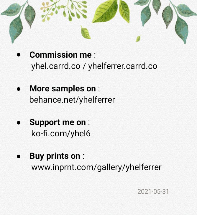 It's my birth month! Help me reach my goal of providing equipments for this profession and make it my full-time job by commissioning/donating.

Here's how you can support me :