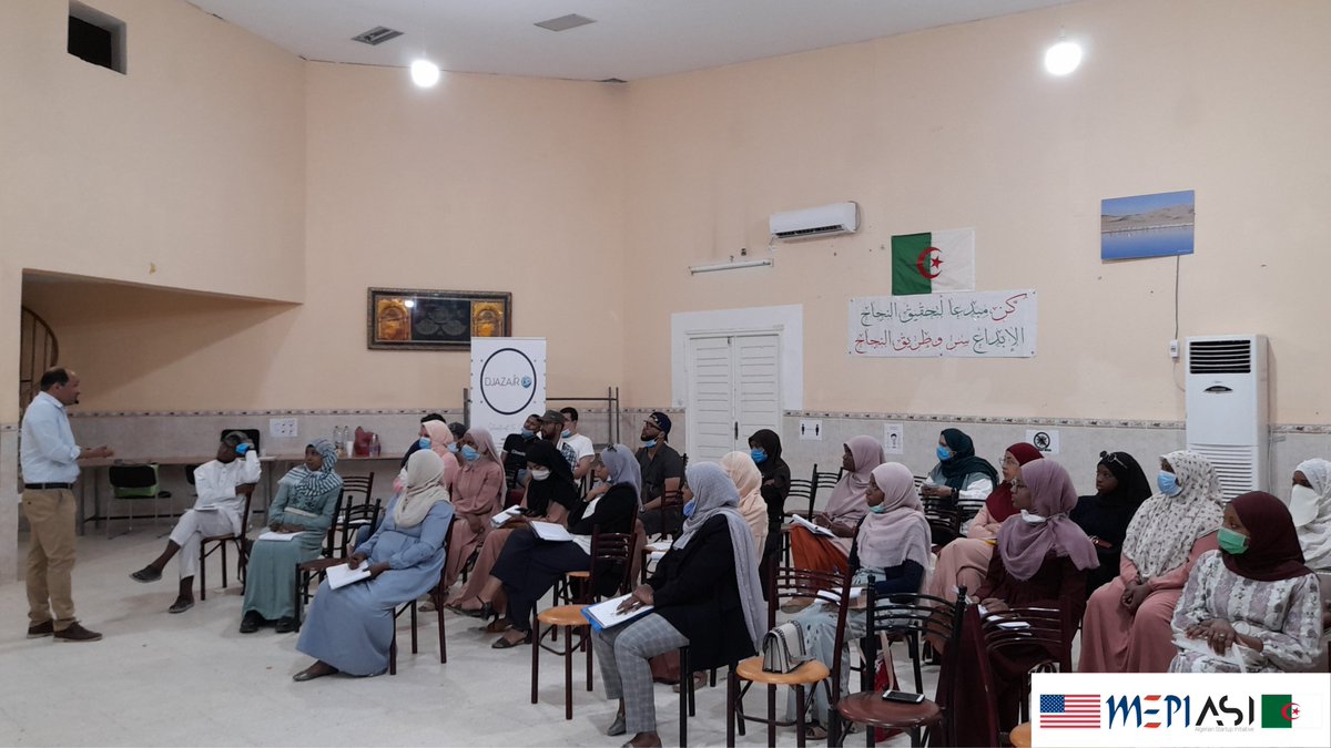 DjazairUP's tweet photo. As part of the DjazairUP program, marketing and communication training was organized for the benefit of project leaders. 
The training was provided by Mr. Med El Moncef MOAD.
@USMEPI #ASI #DjazairUP https://t.co/0zks8Q8sZH