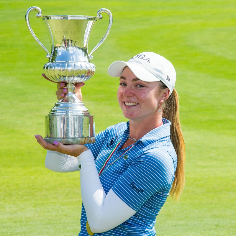 LETgolf's tweet photo. How French amateur Lucie Malchirand won the #LadiesItalianOpen 🏆

#RaiseOurGame