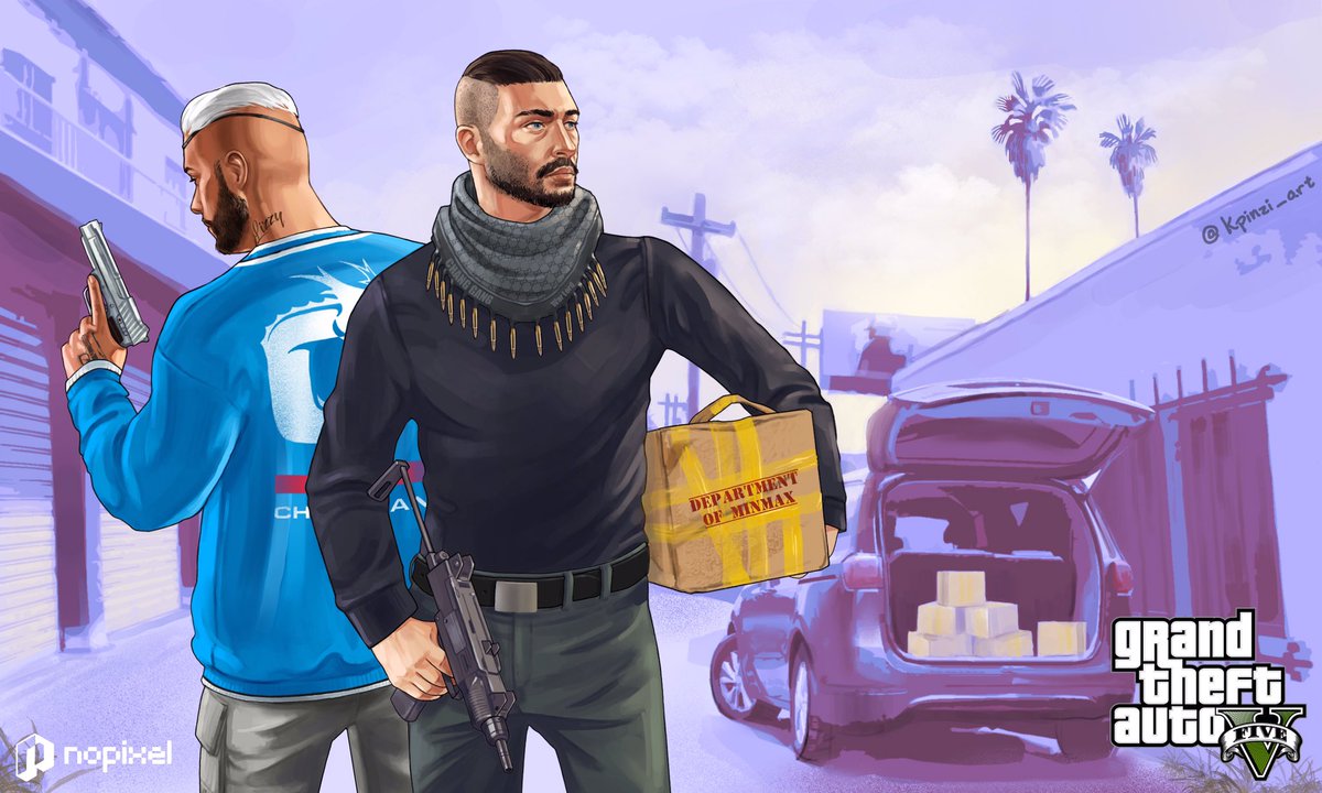 DOUBLE R

48+ hour painting done in Procreate & Photoshop, I wanted to create a GTA 5 style poster for this dynamic duo! @RatedEpicz @StIcKyRamee thank you for providing amazing RP content and for the many laughs :D
#GTARP #NoPixel #Ramee #RandyBullet #fanart