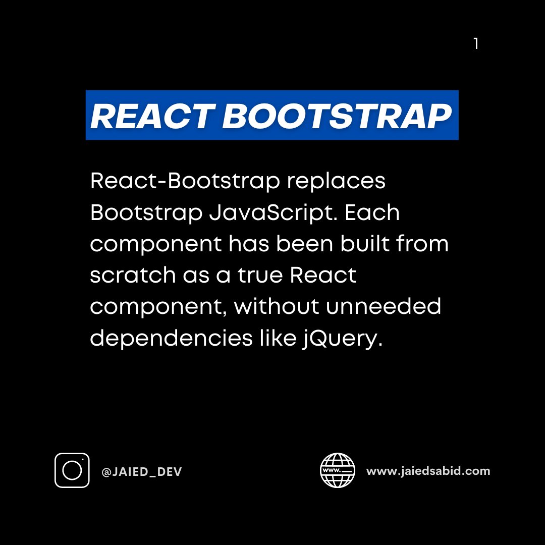 Jaiedsabid's tweet image. Did you hear about these top 5 front-end libraries for React JS?
see more on Instagram: instagram.com/jaied_dev/
#reactjs #frontend #reactlibraries