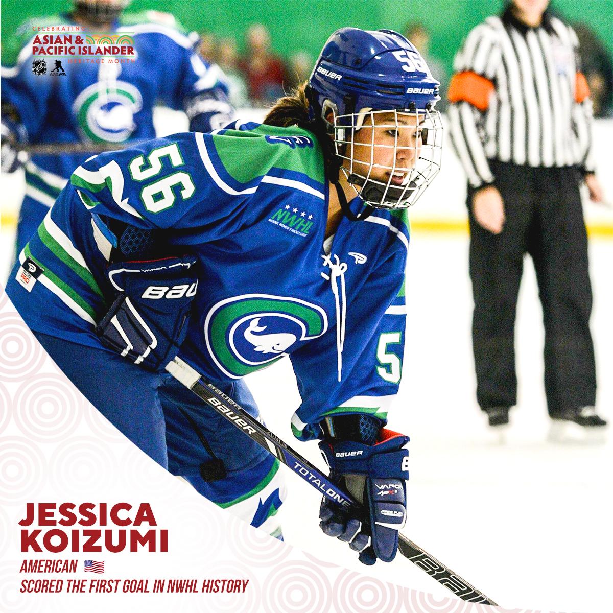 NHL (@nhl) on Twitter photo Hawaiian-born women's hockey player, Jessica Koizumi (<a href="/jzumi56/">Jess Koizumi</a>) led a historic career before taking a position as an Associate Head Coach at UVM. #NHLAPIHeritage #HockeyIsForEveryone
✅ Two-Sport Collegiate Athlete
✅ Scored First @NWHL Goal
✅ Clarkson Cup Winner Hawaiian-born women's hockey player, Jessica Koizumi (<a href="/jzumi56/">Jess Koizumi</a>) led a historic career before taking a position as an Associate Head Coach at UVM. #NHLAPIHeritage #HockeyIsForEveryone
✅ Two-Sport Collegiate Athlete
✅ Scored First @NWHL Goal
✅ Clarkson Cup Winner