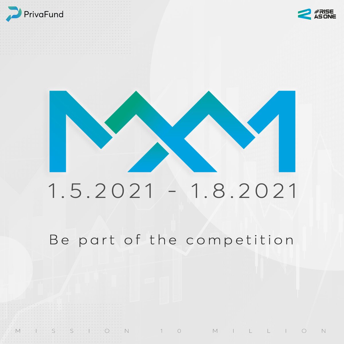 Privafund_io's tweet photo. PrivaFund MXM started on May 1st, 2021. The first third of the MXM phase has passed. We look forward to the next two months and wish each and every one the best of luck in achieving their respective goals. We look forward to achieving our common goal. #Mission10Million #RiseAsOne https://t.co/vxc08bP7I9