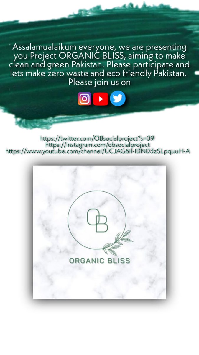 OBsocialproject's tweet photo. Welcome you all in the journey towards clean and green Pakistan 🇵🇰💚
PROJECT ORGANIC BLISS 🍀 @OBsocialproject #CleanAndGreenPakistan #socialproject #composting #zerowaste #health #recycle #reuse #reduce #foodwaste #environment #sustainable #chemicalfree #environmentadvocate https://t.co/af04l5yC0E