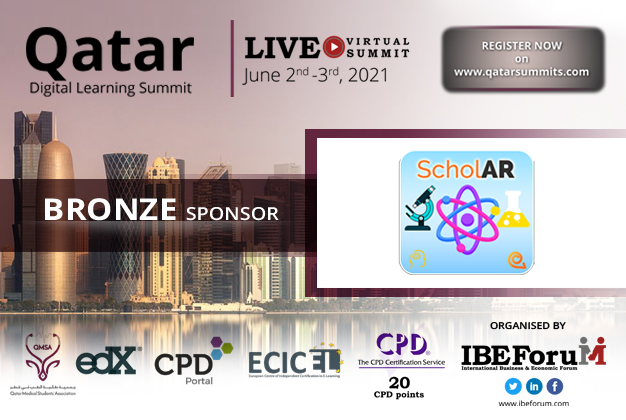 IBEForuM_IBE's tweet photo. #IBEForuM is happy to welcome ScholAR on board as our official Bronze Sponsor for Qatar Digital Learning Summit.

For more details, log onto https://t.co/hNOkZYAHno

#QatarDigitalLearningSummit
#EdTechSummit
#EdTech https://t.co/L7J3WZwWhp