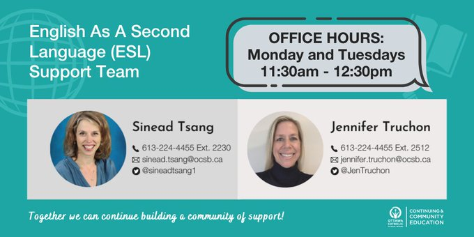 JenTruchon's tweet photo. Report Card Questions For ELLs?? Don't hesitate to reach out :) @sineadtsang1 #ocsbELL https://t.co/7p2x57dO66