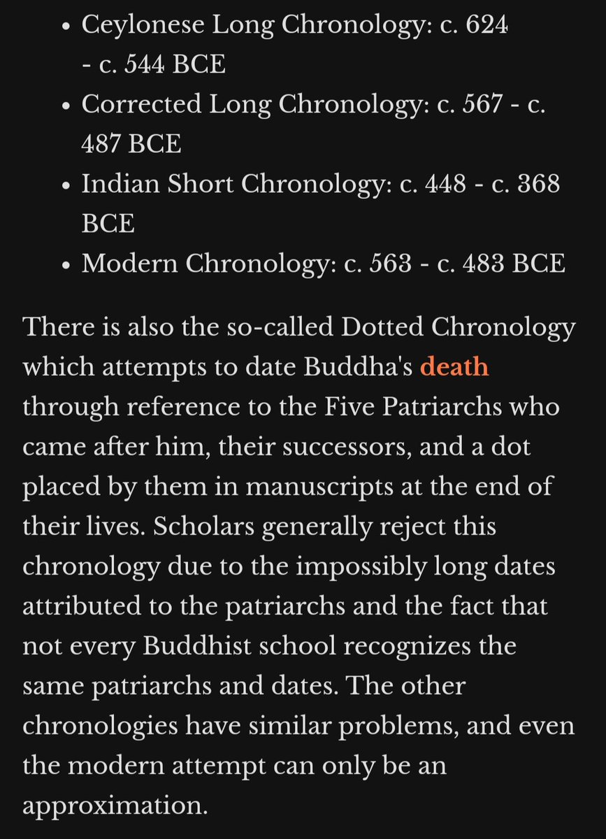 KeshanFernandoo's tweet photo. Did you know that Buddha has dead in 483 BC and not in 544 BC. According to that the 2500 th anniversary was in 2017 (4 years ago). Sri Lankan's still believe the dates in Mahavamsa/Deepavamsa, but according to Modern Cronology, it was wrong. 

Reference: https://t.co/Nrp7ZZ7xXK https://t.co/pFXC30MNMO