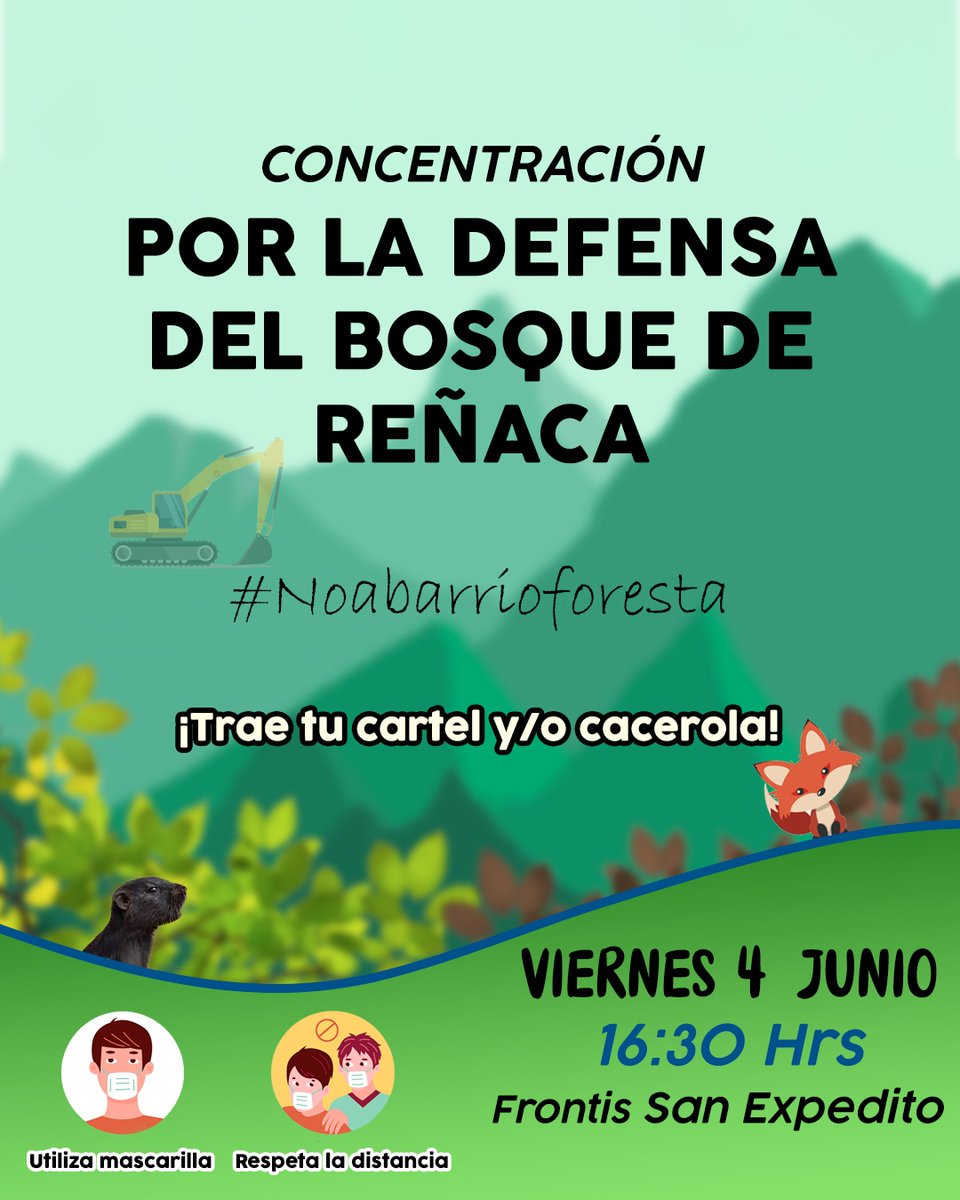 🔴No se pierdan nuestra concentración por el bosque! Es nuestra forma de mostrarle a todo el mundo que seguimos aquí con los brazos en alto!! 🌲🌱🦊
#salvemoslosbosques #salvemoselbosquedereñaca
#EscazuAhora
#nomasinmobiliarias
#fuerainmobiliarias
<a href="/MacaRipa/">Macarena Ripamonti</a>