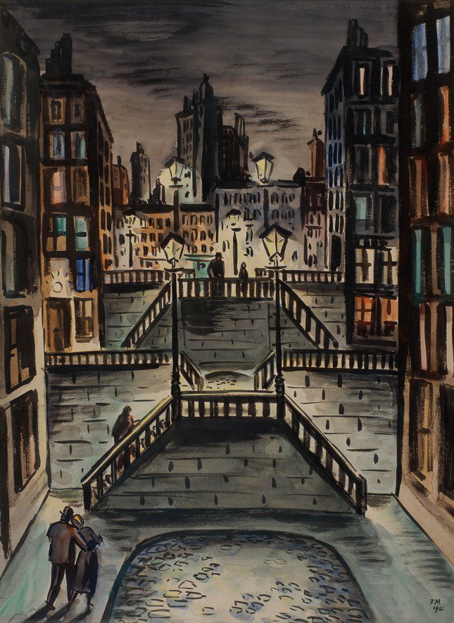 literatura_rte's tweet photo. Frans Masereel (1889-1972) Escaliers aux réverbères (1926) https://t.co/wbn6fv59Dk