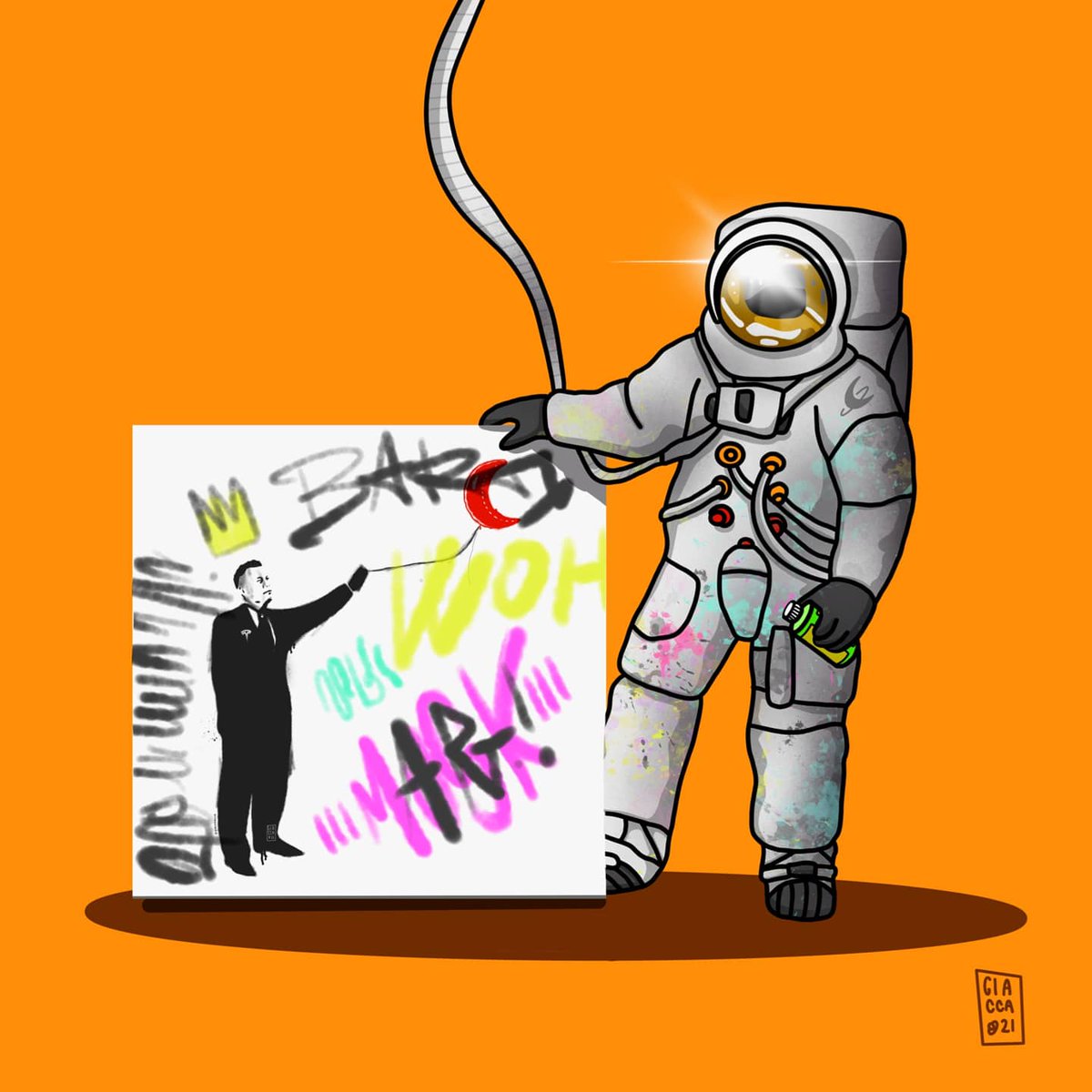 giaccaacca's tweet photo. "🪐⭐🌙"   👉🏻  Swipe for process
.
.
.
.
#moon
.
.
.
.
#drawings #illustrazionedigitale #illustrazionedelgiorno #illustrationoftheday #nft #nfts #2d #astronaut #galaxy #musk #elonmusk #tesla #planet #draw #giaccaacca #spray #stencilart #stencil #graffiti #graffitiartist https://t.co/LHFwY4j5w0