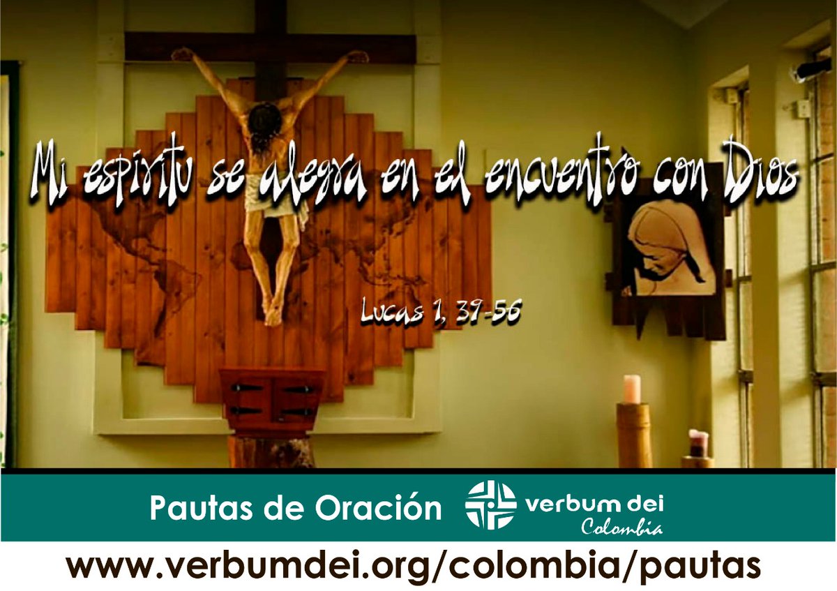 Verbumdeicolom1's tweet photo. VIDEOPAUTAS DE ORACIÓN 
⬇️
https://t.co/qtUoDNz5ta

Lunes 31 Mayo 2021
"Mi espíritu se alegra en el encuentro con Dios"
#EvangelioDelDía
Lucas 1, 39-56
#VerbumDei
Todos los días también en: 
https://t.co/BsU0hJJJMC https://t.co/N4mGBZSIm4