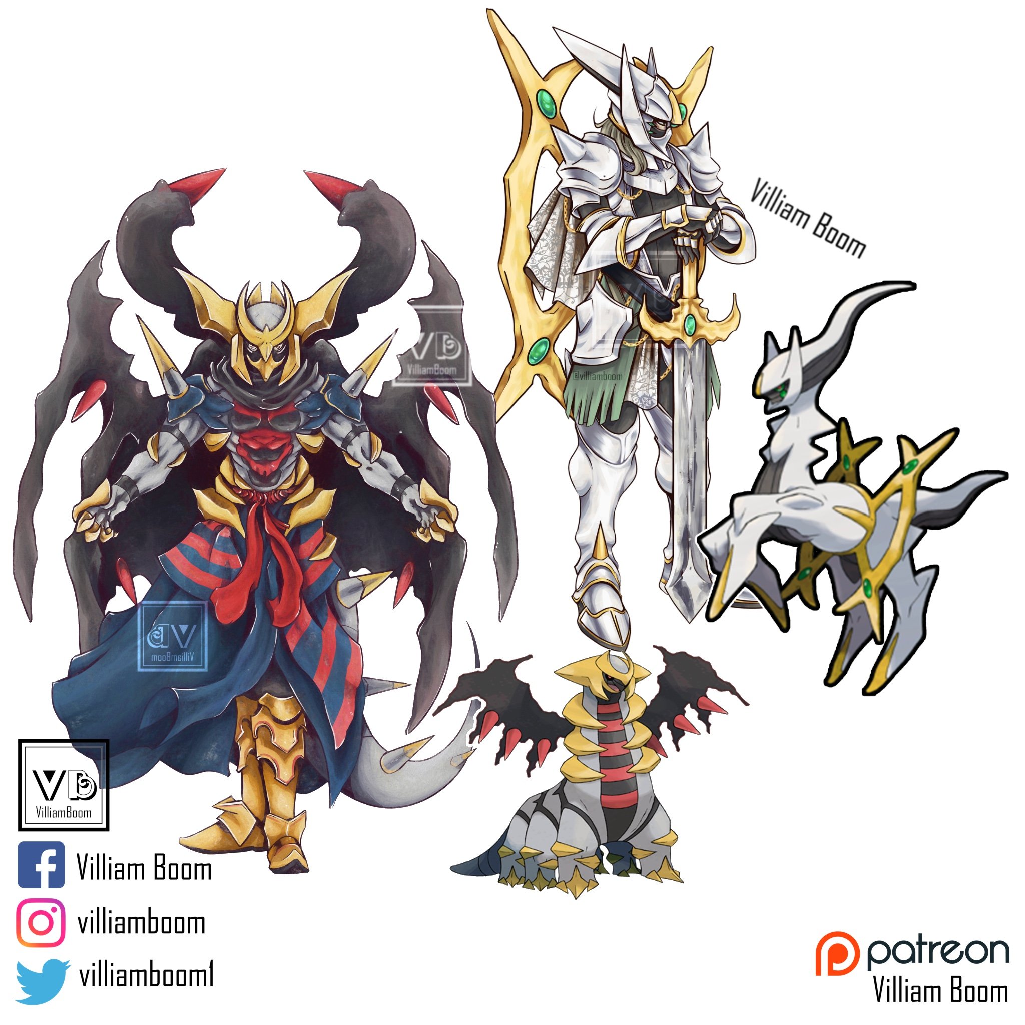 X 上的VilliamBoom：「One of my favs fusions I did! #giratina #palkia #dialga  #pokemon #pokefusion #pokemonfusion #pokemonfanart #fanart #villiamboom  #art #artwork #digitalart  / X