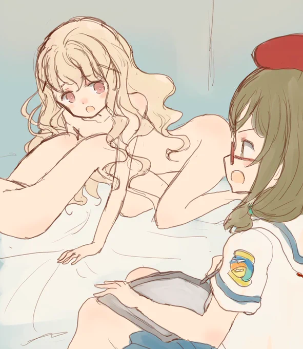 #青木百々生誕祭2021 #宇田慧生誕祭2021 #はいふり
 誕生日の日も薄い本の制作に励む(メグちゃんはモデル。ちなみにクロちゃん役)。 