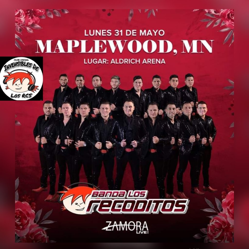 InvensiblesVer's tweet photo. Hoy lunes 31 de mayo se presenta @BANDARECODITOSS en    MAPLEWOOD, MN ven a disfrutar todos sus éxitos🎶💁
#DeGiraEnUSA🇺🇸
#SoyRecoditaYEsaSuerteMetocó♥️

@los_rcs
@fuentes_meely
@ItzelFran18 https://t.co/iPQPEZ2jA5