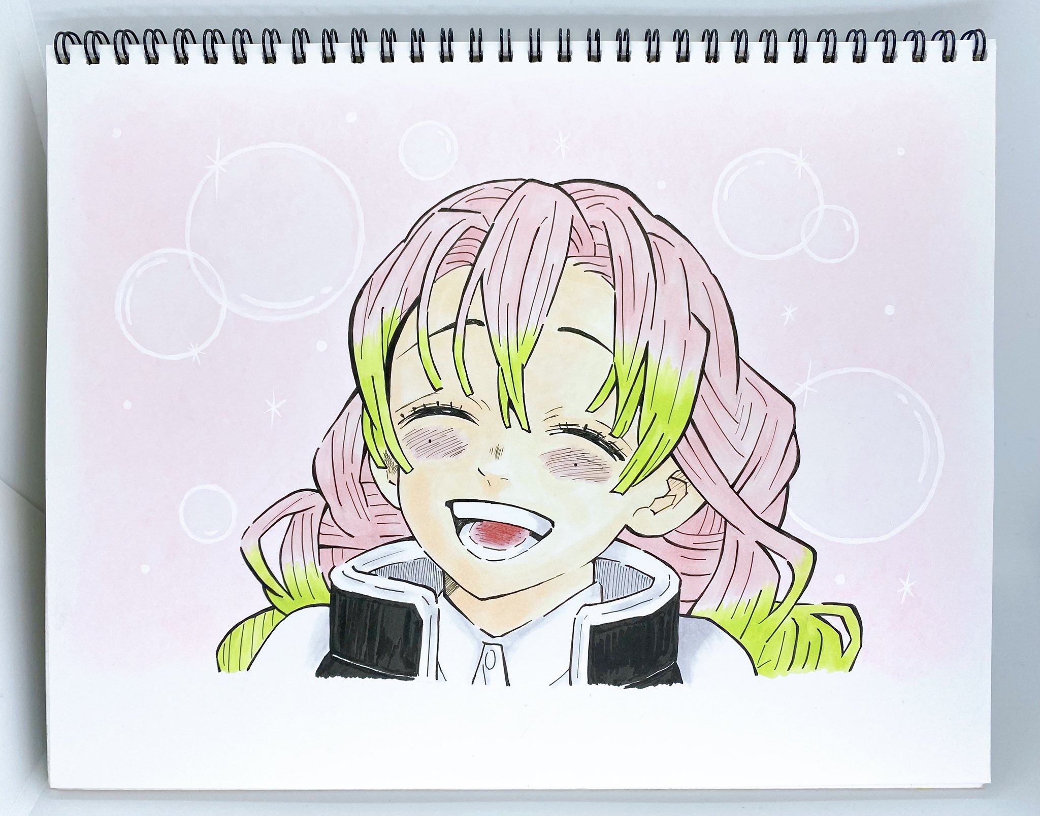 Shinmu 甘露寺蜜璃誕生祭21 甘露寺蜜璃生誕祭21 柱になるまで苦しい試練もあっただろうに それを少しも感じさせない 蜜璃ちゃんの笑顔が大好き 蜜璃ちゃん お誕生日おめでとう 鬼滅の刃 鬼滅の刃イラスト アナログイラスト 甘露寺蜜璃