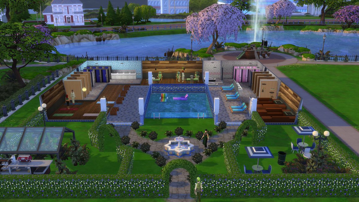 Stel85S's tweet photo. My take on the Spa Pool challenge. I have never build one before, so must say it WAS a challenge and I had fun.
#NinniPool #TheSims4 #Sims4 #recentbuild https://t.co/0CPU0k5e9d