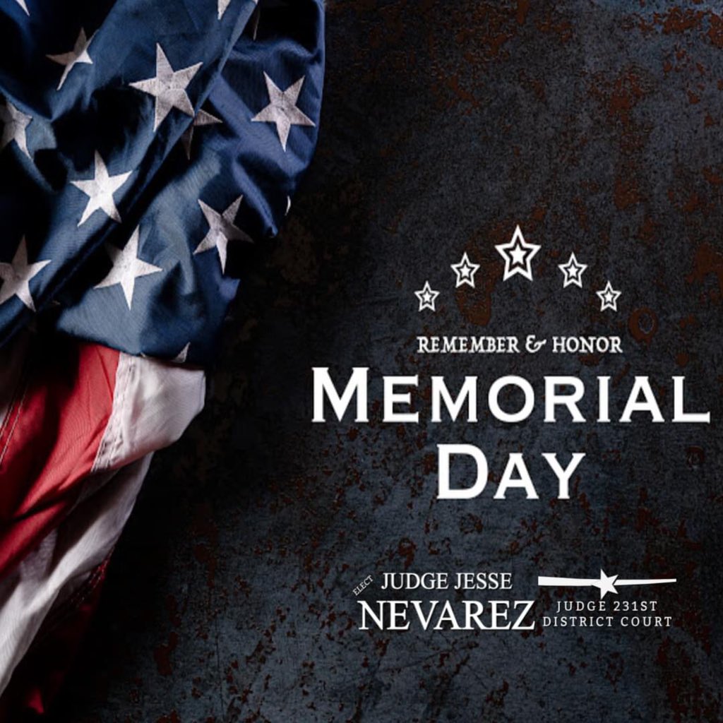 JudgeNevarez's tweet photo. “Our flag does not fly because the wind moves it. It flies with the last breath of each soldier who died protecting it.”- Unknown  #MemorialDay2021 https://t.co/2uZ4L2lI2Q