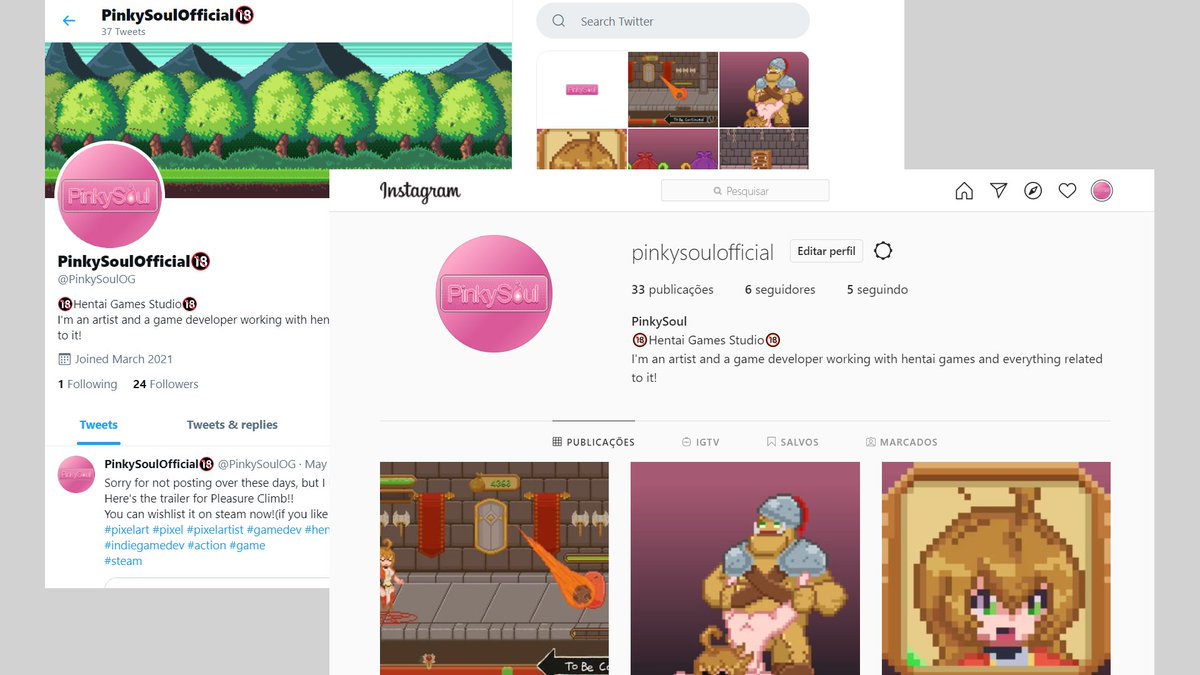 HentaimonGame's tweet photo. Hey everyone, I know I am not posting anything lately and only reposting some things of Pinky Soul. . .
But there's a good reason for that, and the reason is that now I have my own game studio! Yaaaaay!!! \o/ https://t.co/BFmqIWq6t5