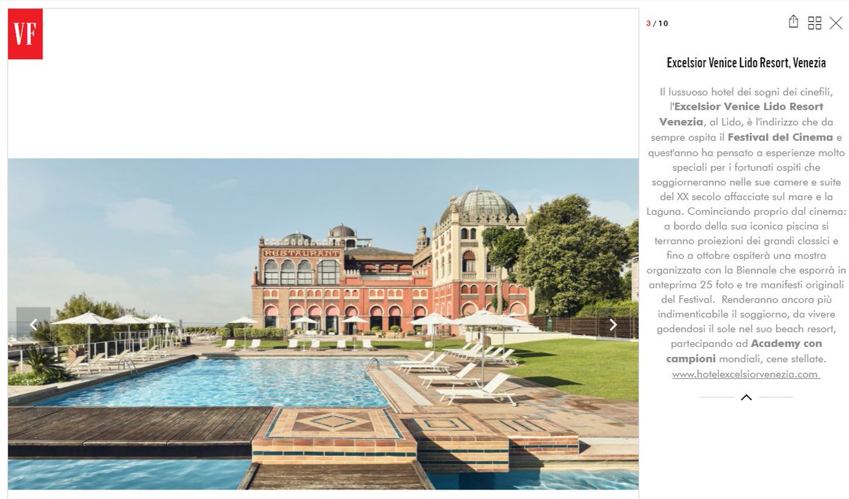 10 meravigliosi hotel per le vacanze al mare #VeryExcelsior
bit.ly/3vCQ5nR
#VanityFairIt
#ExcelsiorExperience #ExcelsiorForYou #Excelsior_Moments #ExcelsiorDream #ExcelsiorVenice #Venezia #Venice #Venedig #Venise #luxurytravel #besthotels #hotel #luxury #Summer2021