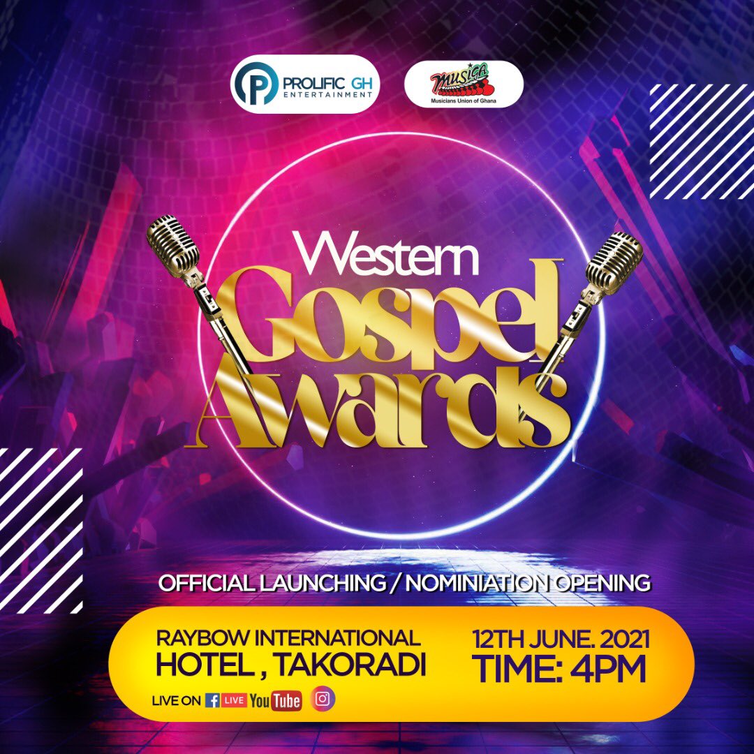 #Official launching and nomination opening 
The Western Gospel Awards is designed to expose, recognize, promote and celebrate the Gospel through music and the inspiration of its artists. It is designed to propel the Ghanaian Christian &amp; Gospel music industry.