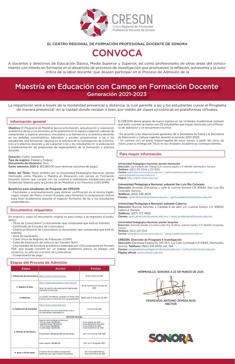 UNIVERSIDADPED3's tweet photo. Inscríbete a nuestra Maestría en educación en la UPN Caborca. https://t.co/bNlOaa12KF https://t.co/i41zClTTEc