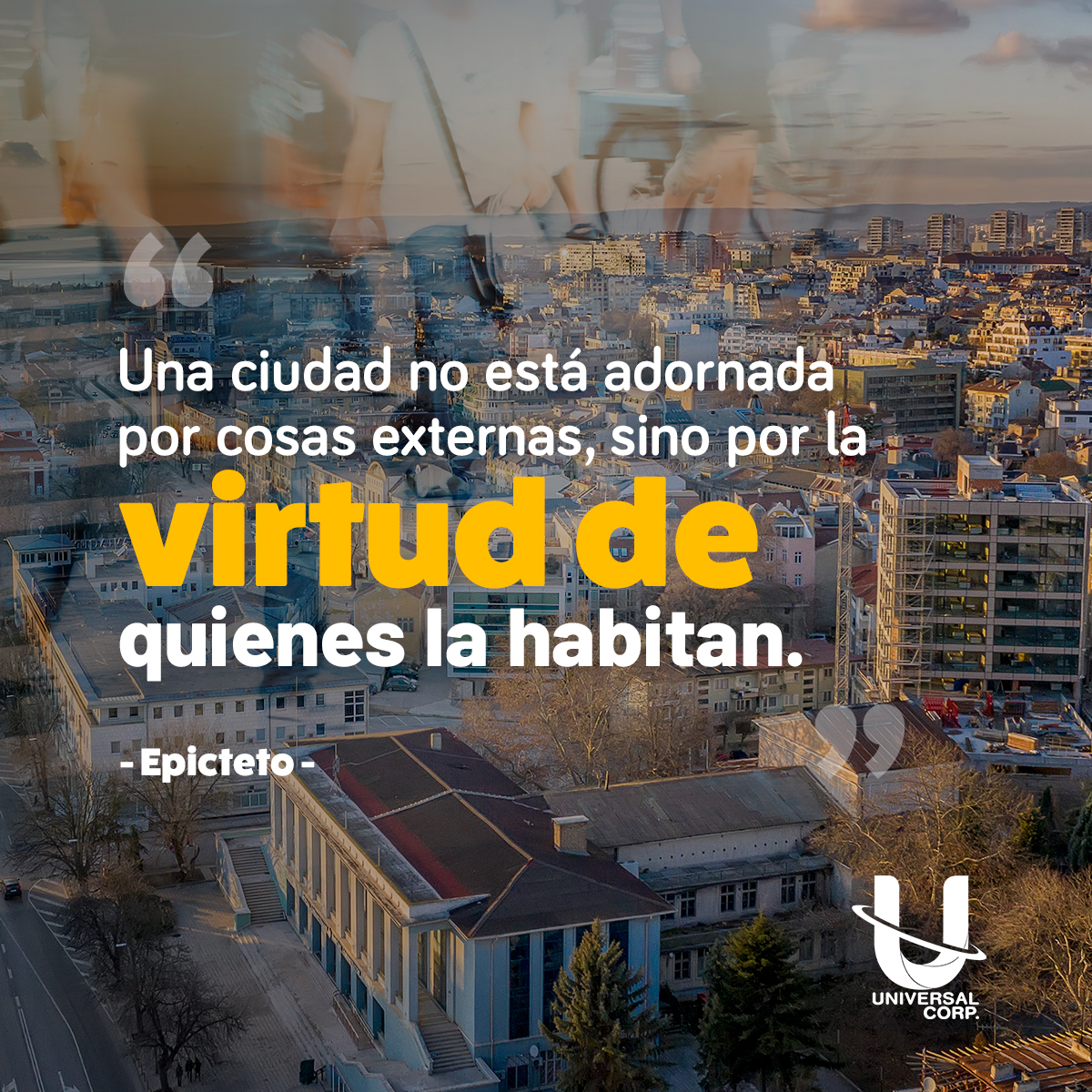 Corp_Universal's tweet photo. "A city is not adorned by external things, but by the virtue of those who dwell in it."
― Epictetus https://t.co/IwfAvwWPo7